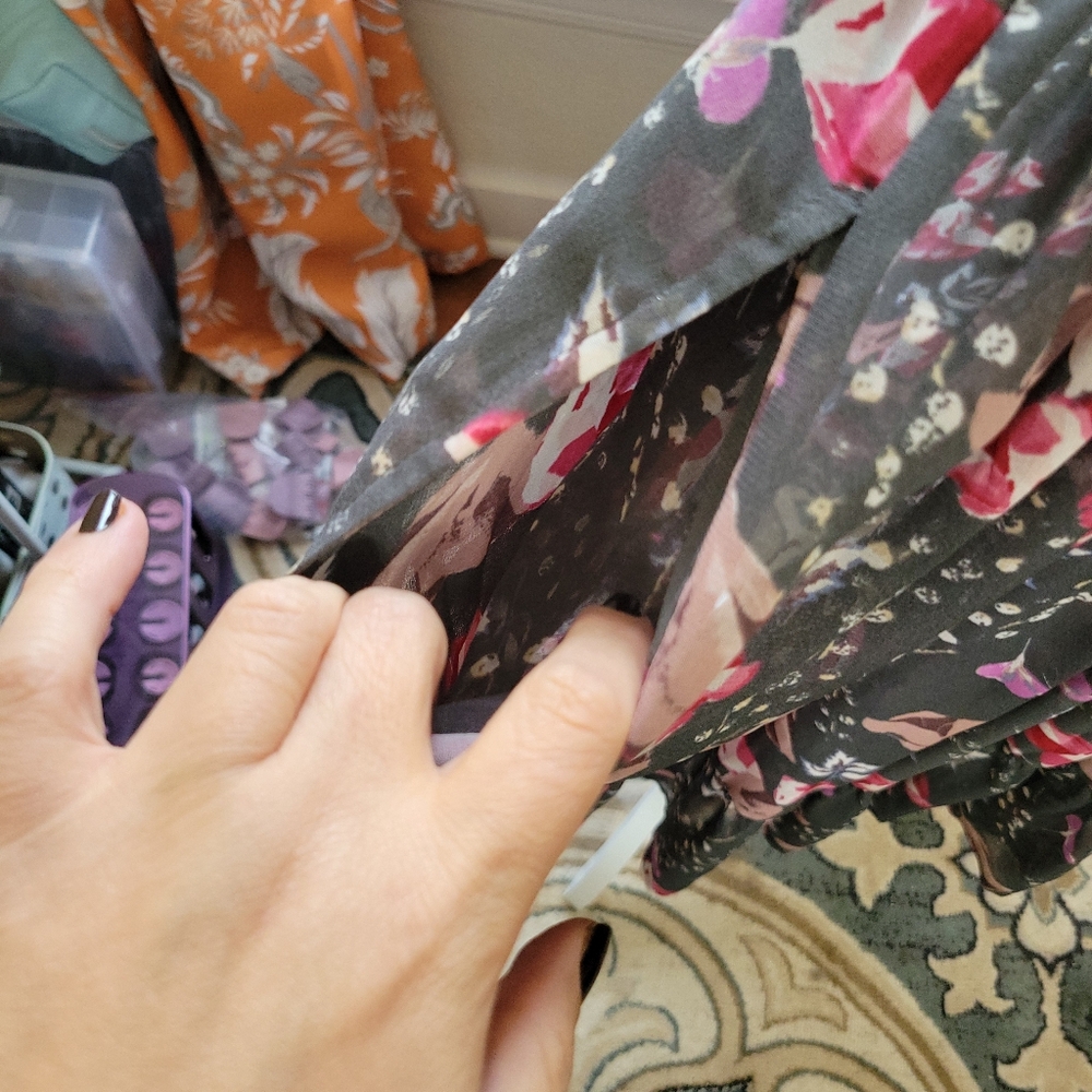 Floral Sheer Kimono Robe - Picture 5 of 7